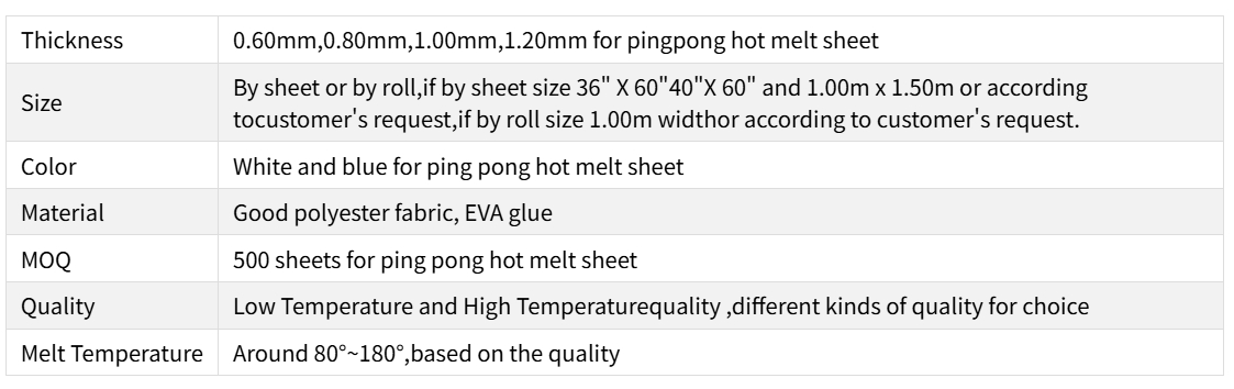 Лист пингпон